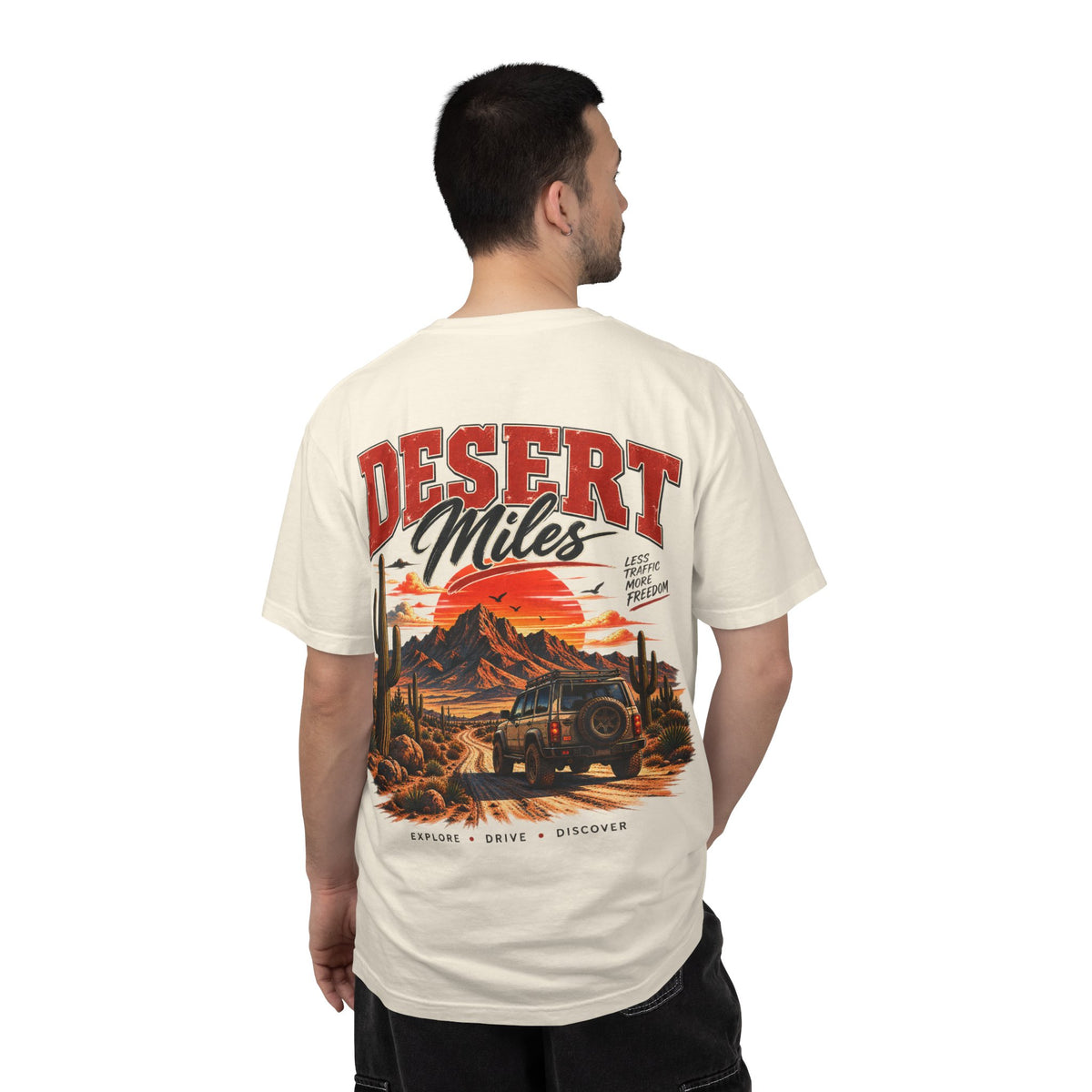 Desert Miles T-Shirt — Vintage Off-Road Scenic Graphic Tee