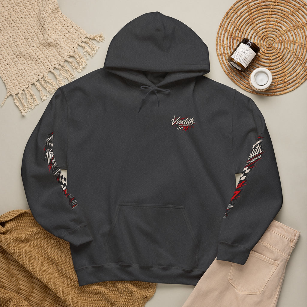 Virelith Motorsports Checkered Flag Hoodie | Racing Graphic Sweatshirt
