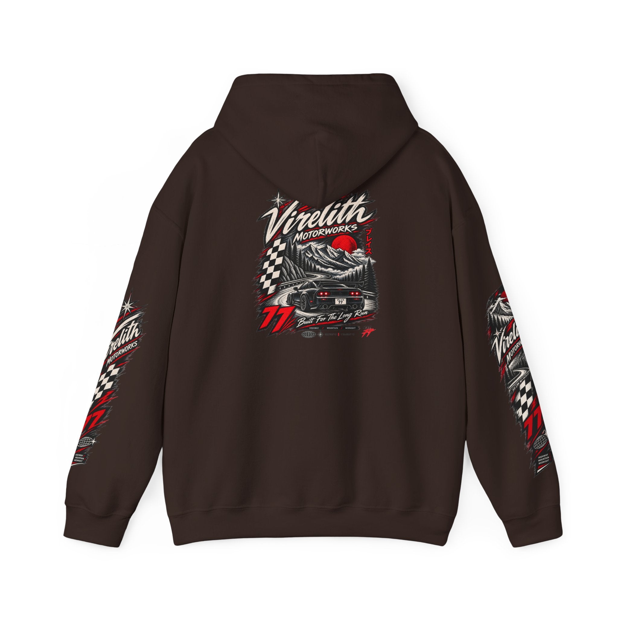 Virelith Motorsports Checkered Flag Hoodie | Racing Graphic Sweatshirt