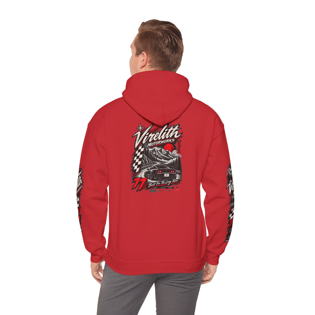 Virelith Motorsports Checkered Flag Hoodie | Racing Graphic Sweatshirt