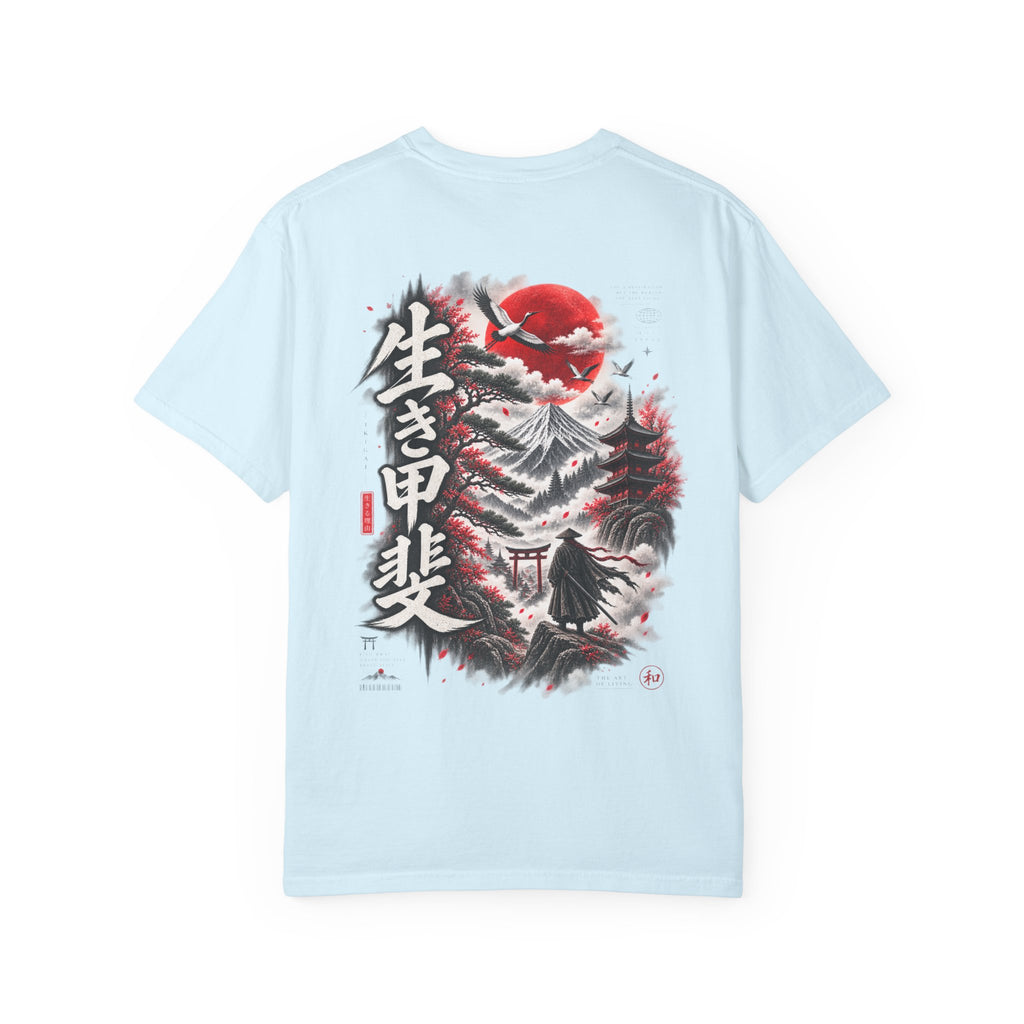 Japanese Ronin Graphic Tee - Lone Wanderer & Red Sun Vintage Streetwear