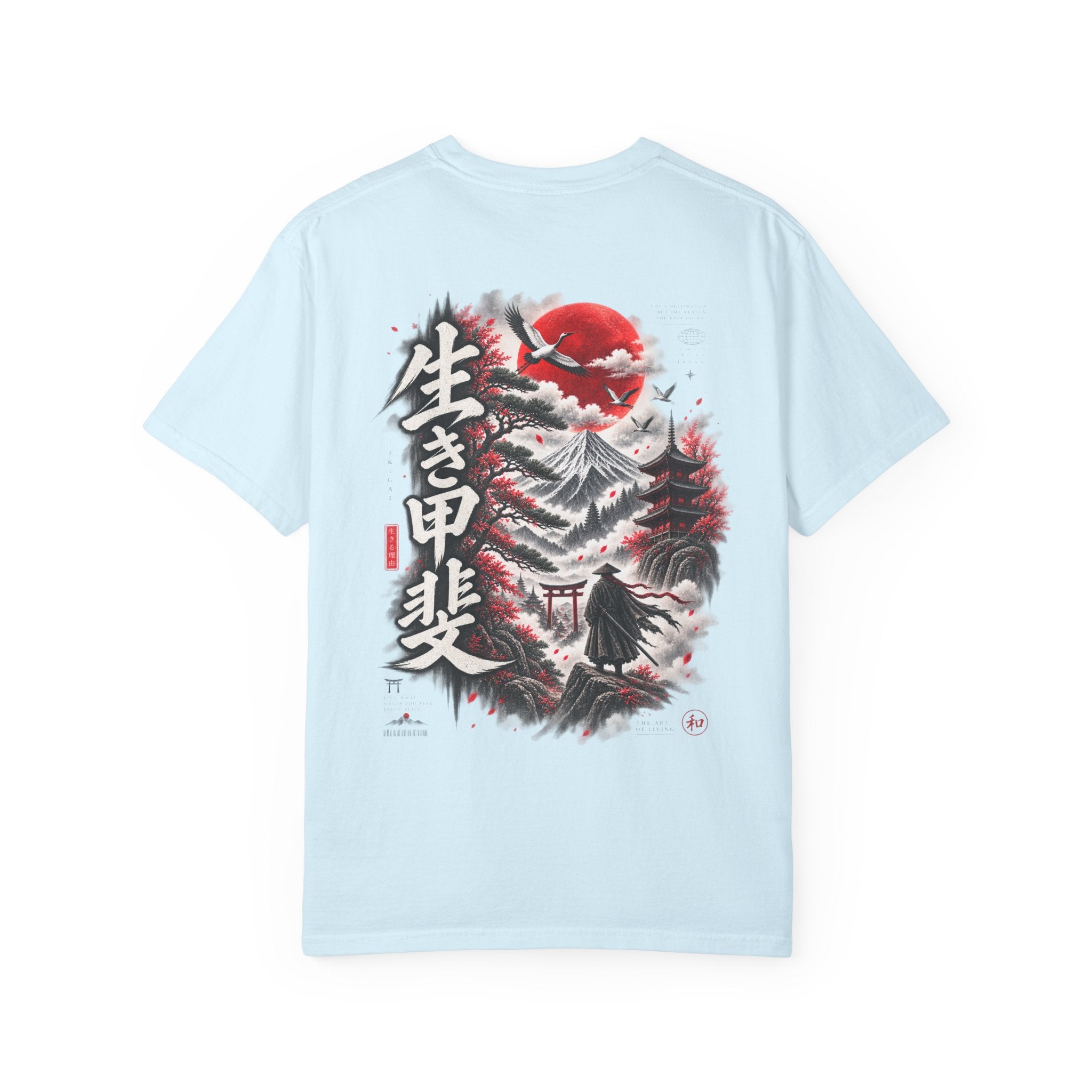 Japanese Ronin Graphic Tee - Lone Wanderer & Red Sun Vintage Streetwear