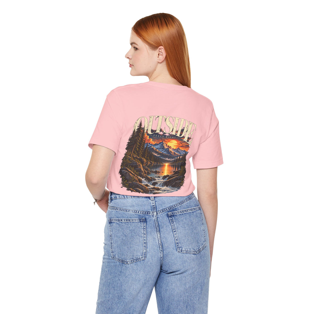 Outdoor Vibes Tee — Mountain Sunset Graphic T-Shirt