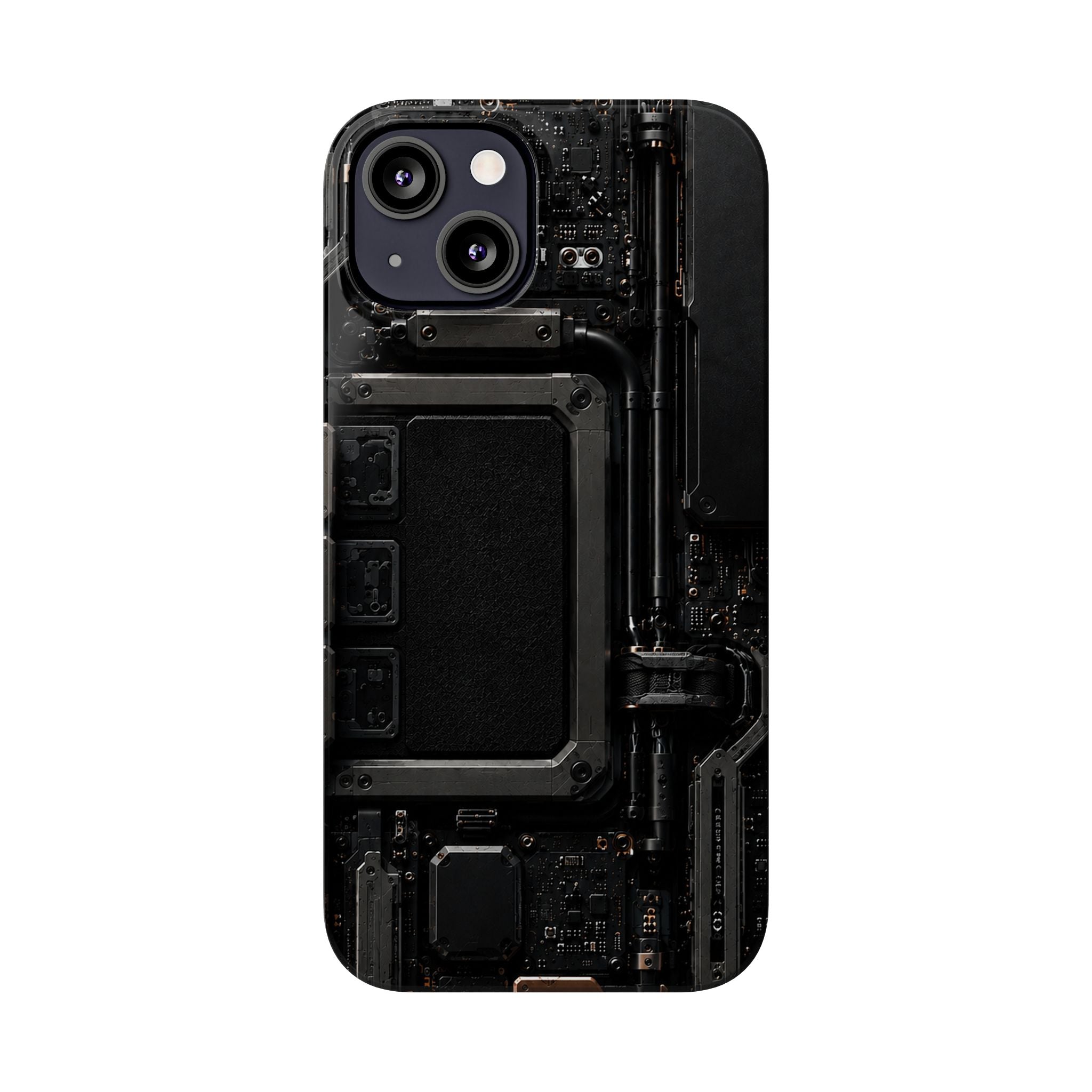 Slim Phone Case — Black Circuit Tech Design