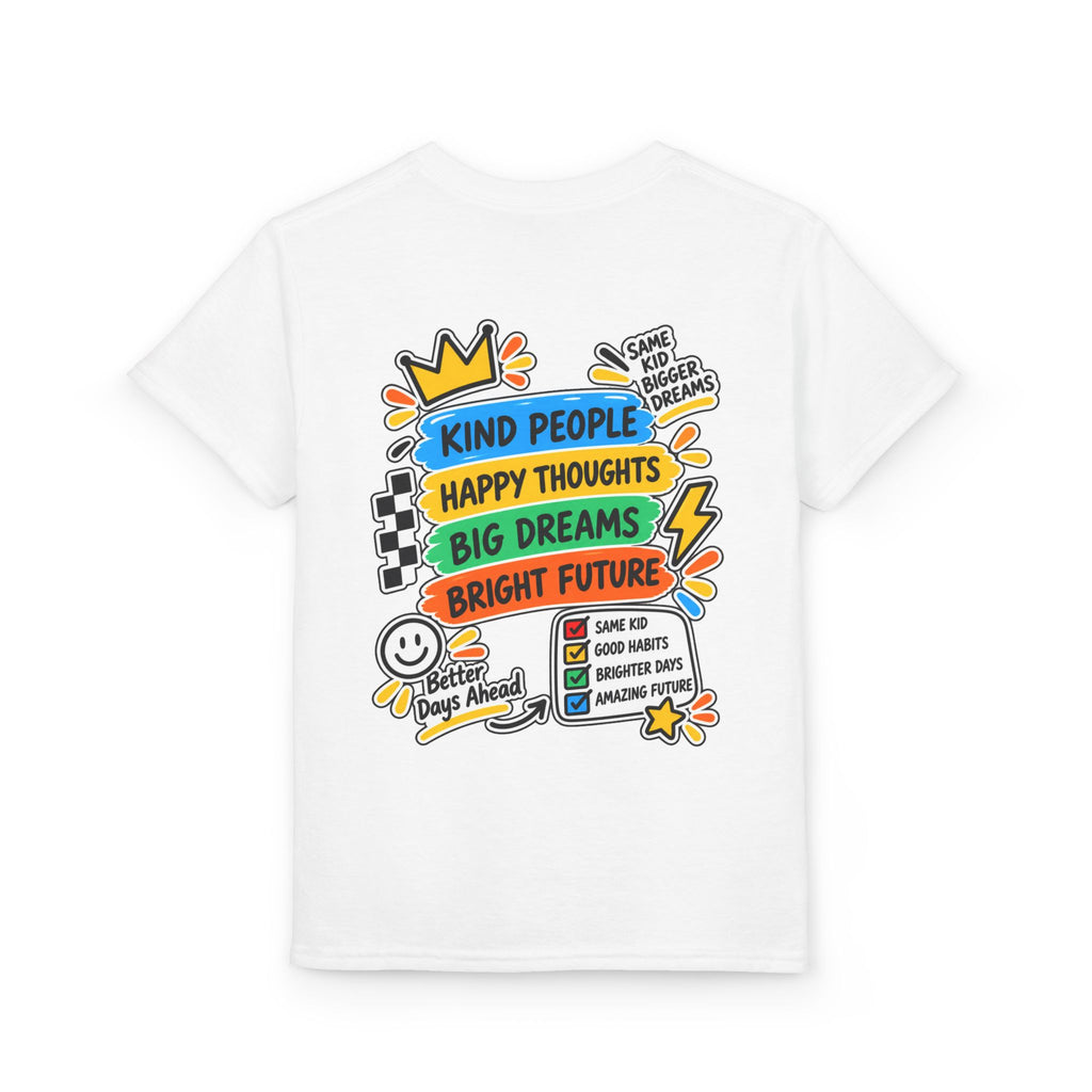 Youth T-Shirt — "Good Vibes Always" Colorful Positive Message Tee