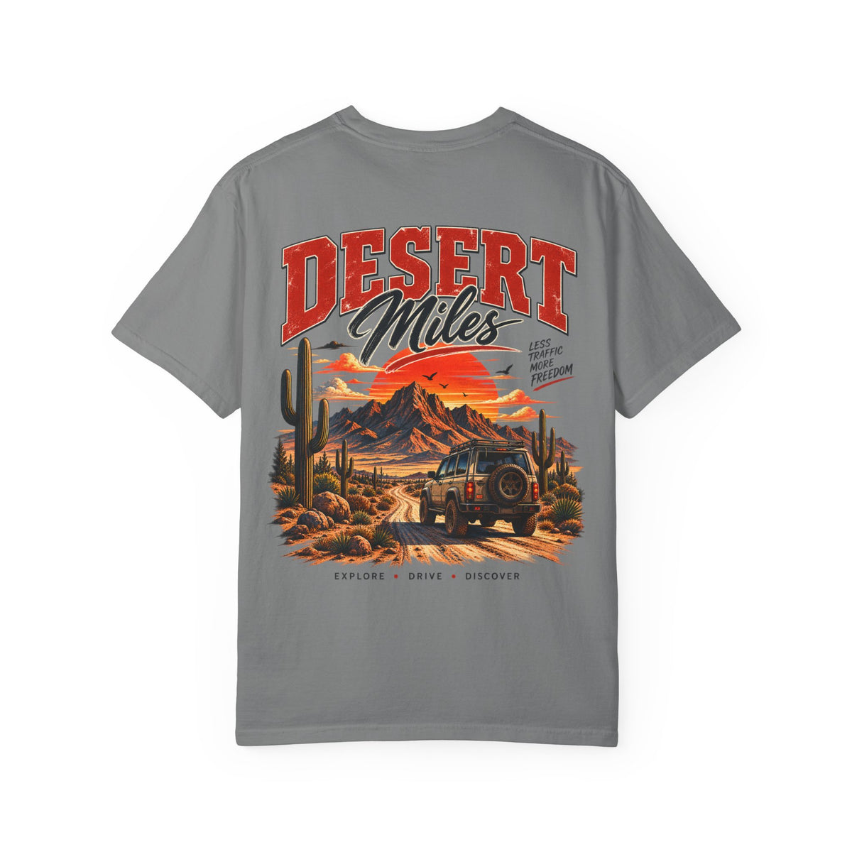 Desert Miles T-Shirt — Vintage Off-Road Scenic Graphic Tee