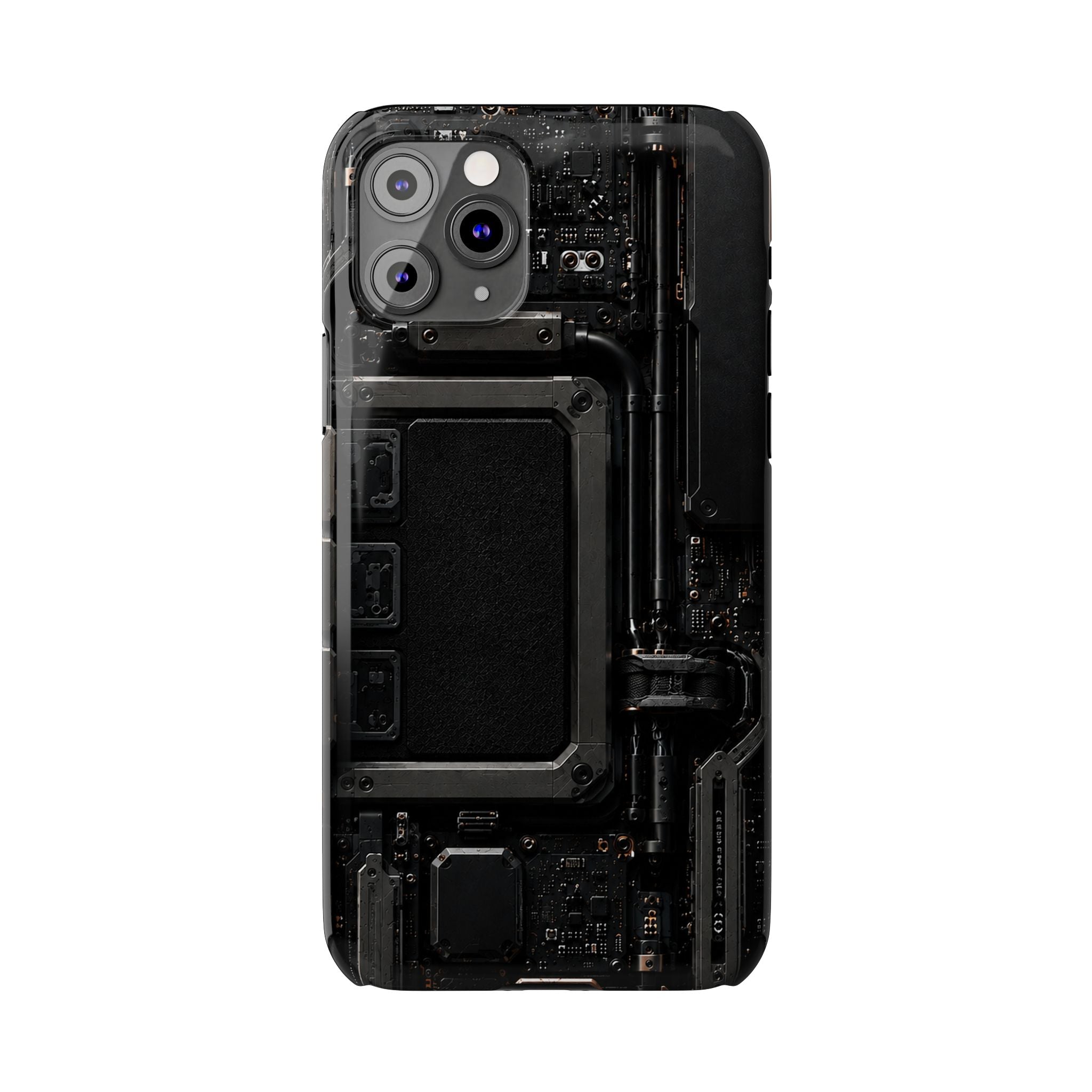 Slim Phone Case — Black Circuit Tech Design