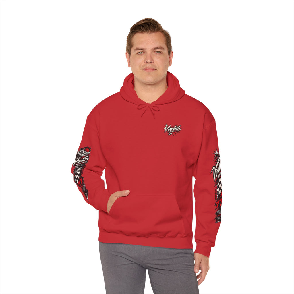 Virelith Motorsports Checkered Flag Hoodie | Racing Graphic Sweatshirt