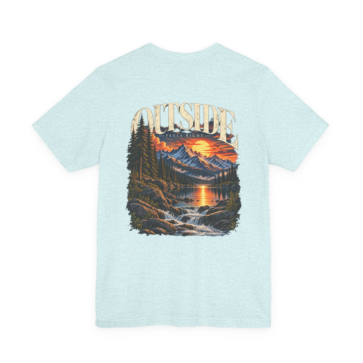 Outdoor Vibes Tee — Mountain Sunset Graphic T-Shirt