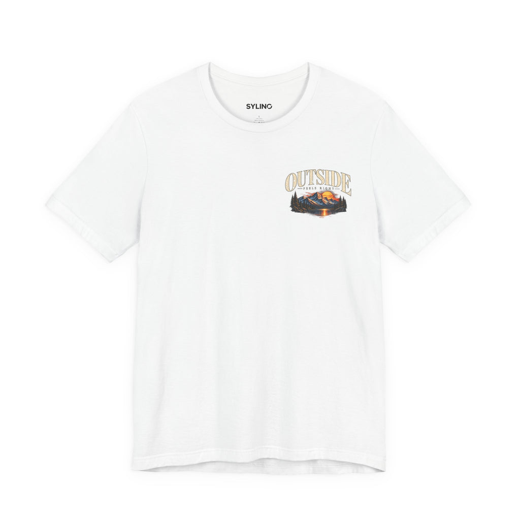 Outdoor Vibes Tee — Mountain Sunset Graphic T-Shirt