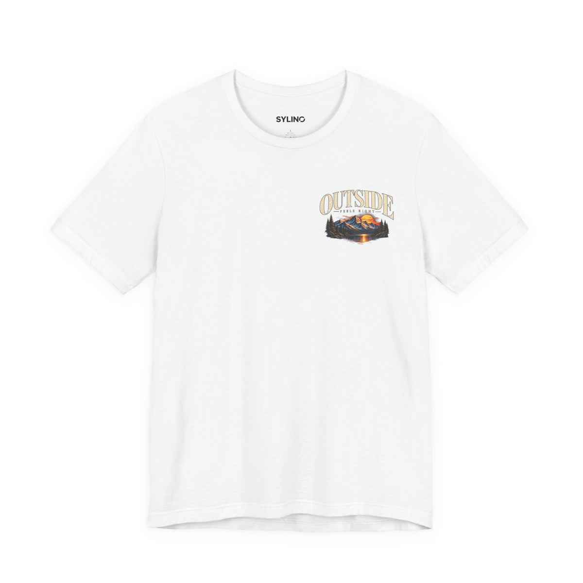 Outdoor Vibes Tee — Mountain Sunset Graphic T-Shirt