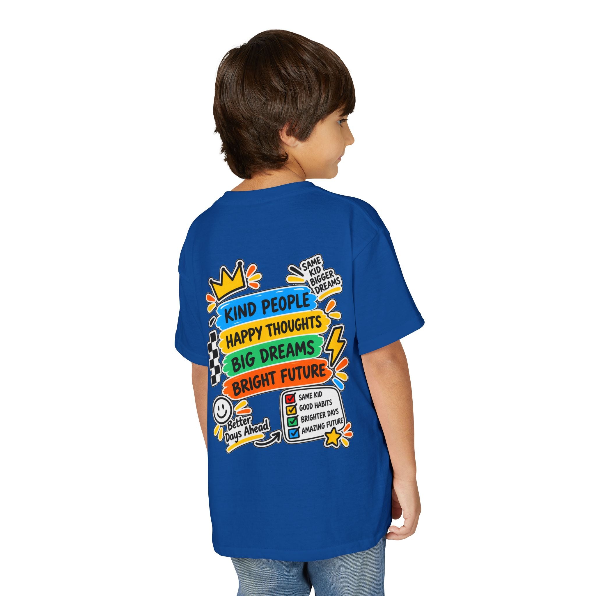 Youth T-Shirt — "Good Vibes Always" Colorful Positive Message Tee