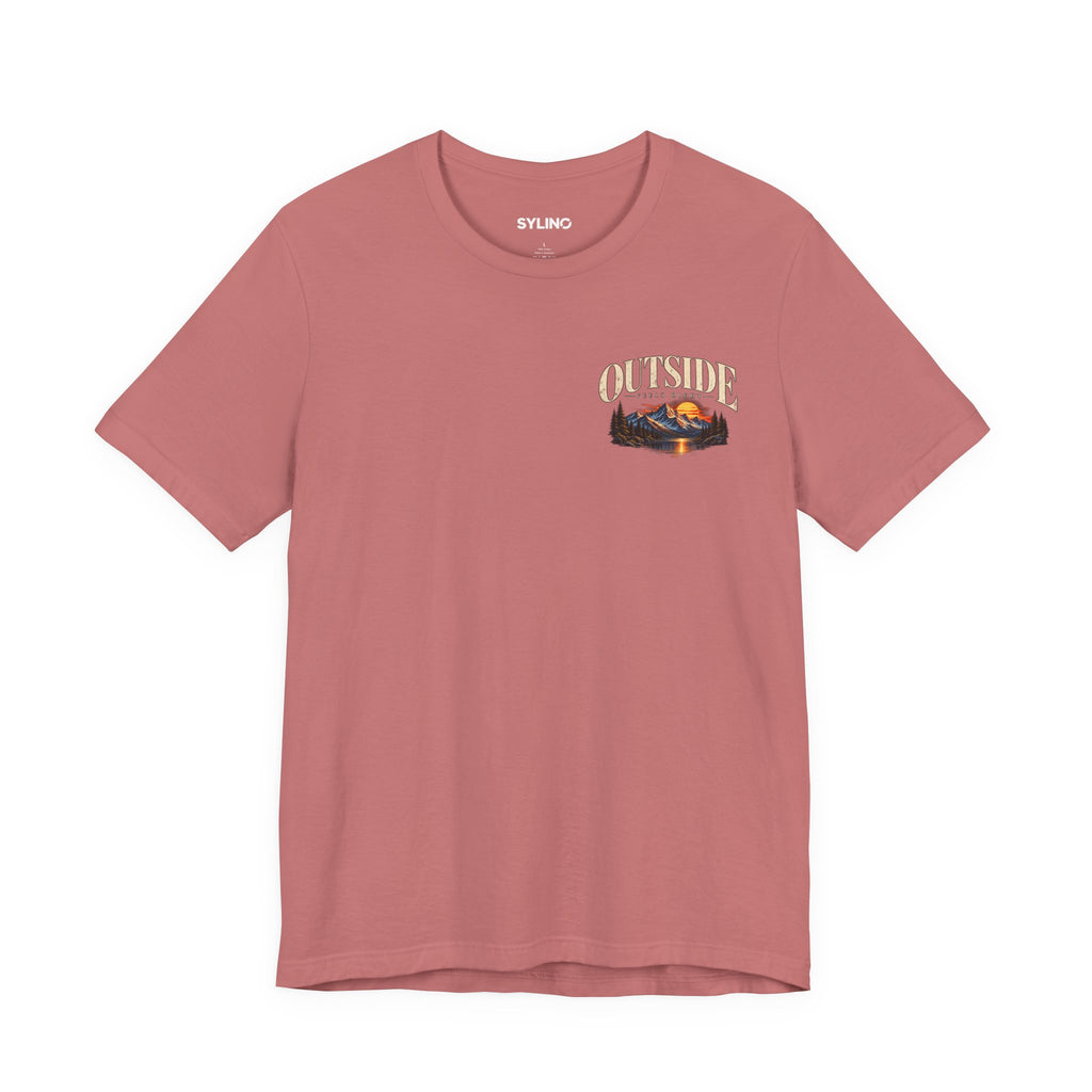 Outdoor Vibes Tee — Mountain Sunset Graphic T-Shirt