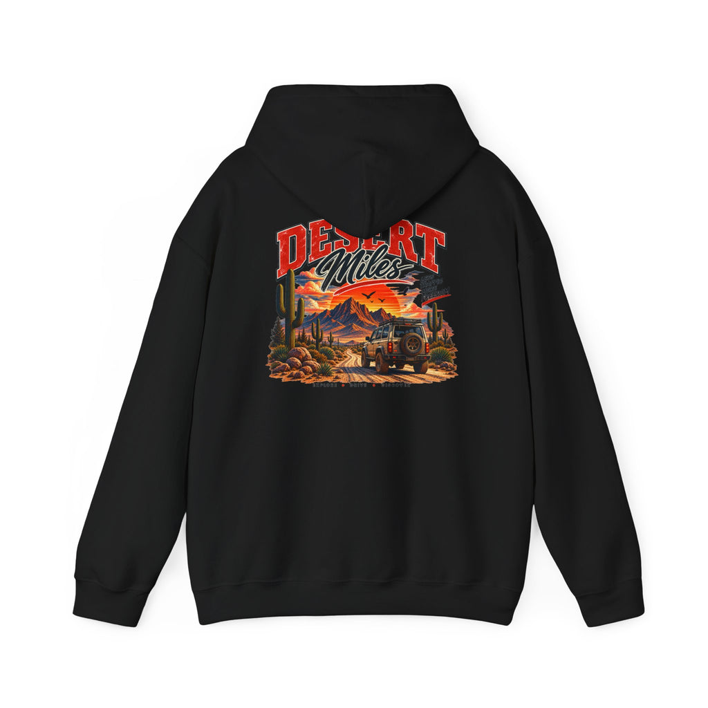 Desert Camp Graphic Hoodie – 'Desert' Sunset Cactus Pullover
