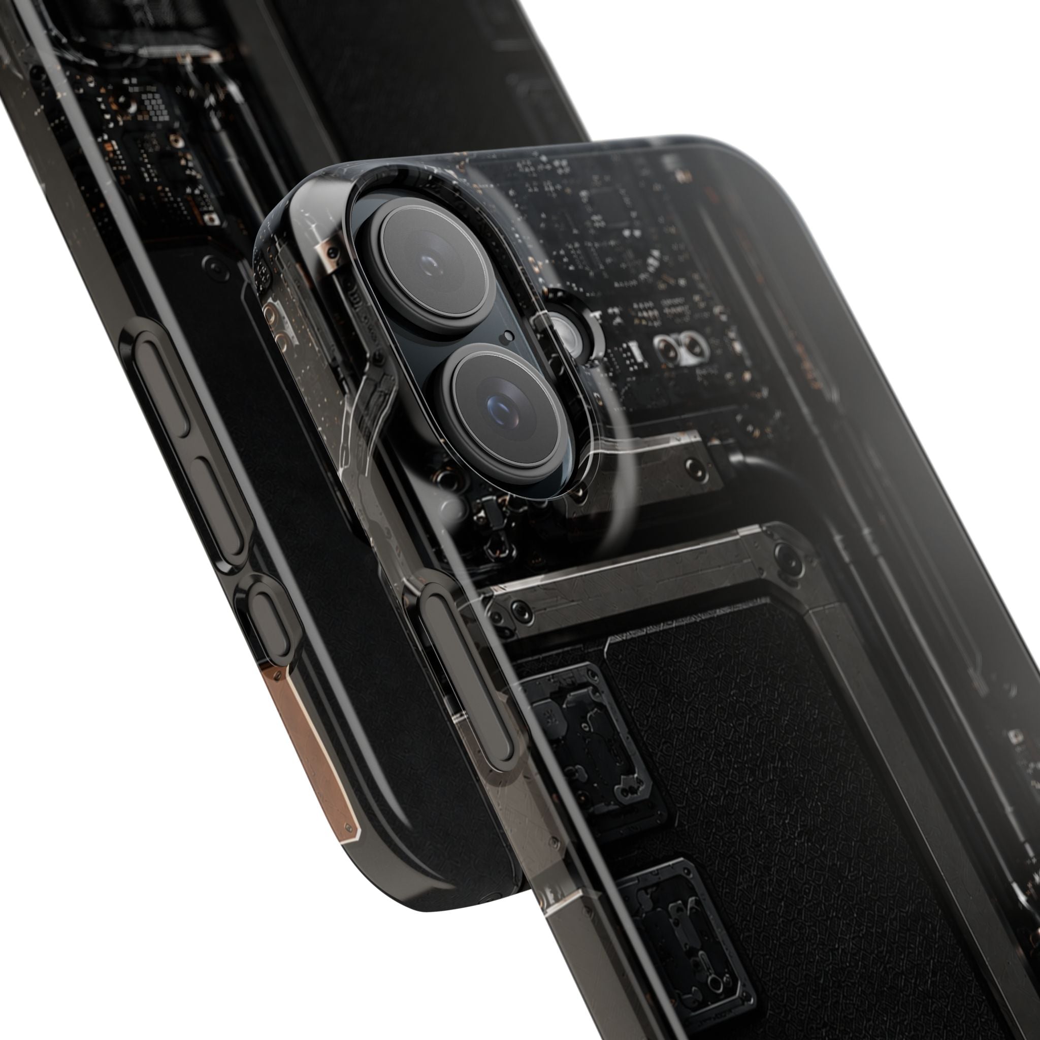 Slim Phone Case — Black Circuit Tech Design