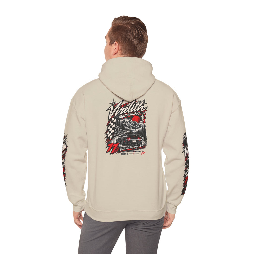 Virelith Motorsports Checkered Flag Hoodie | Racing Graphic Sweatshirt