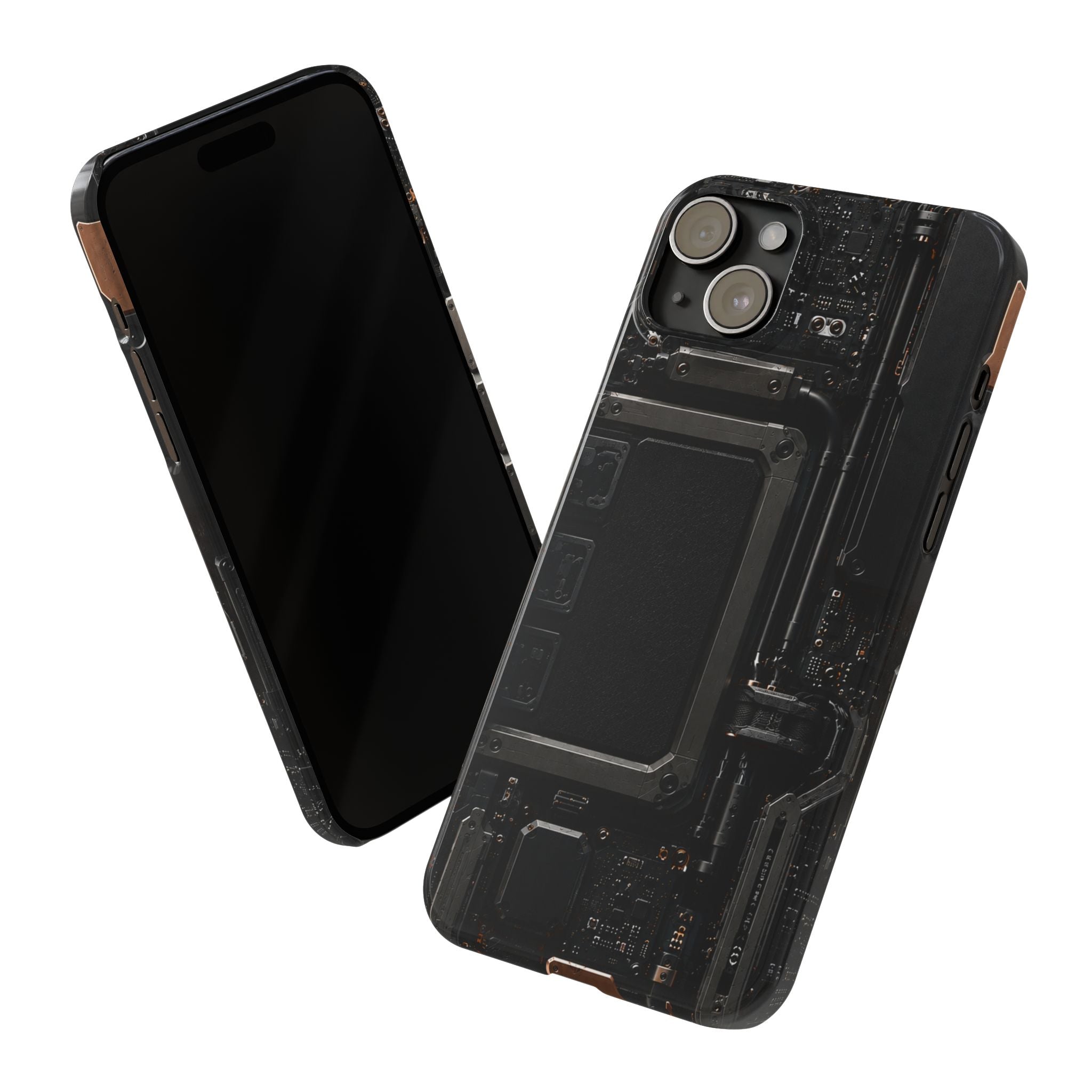 Slim Phone Case — Black Circuit Tech Design