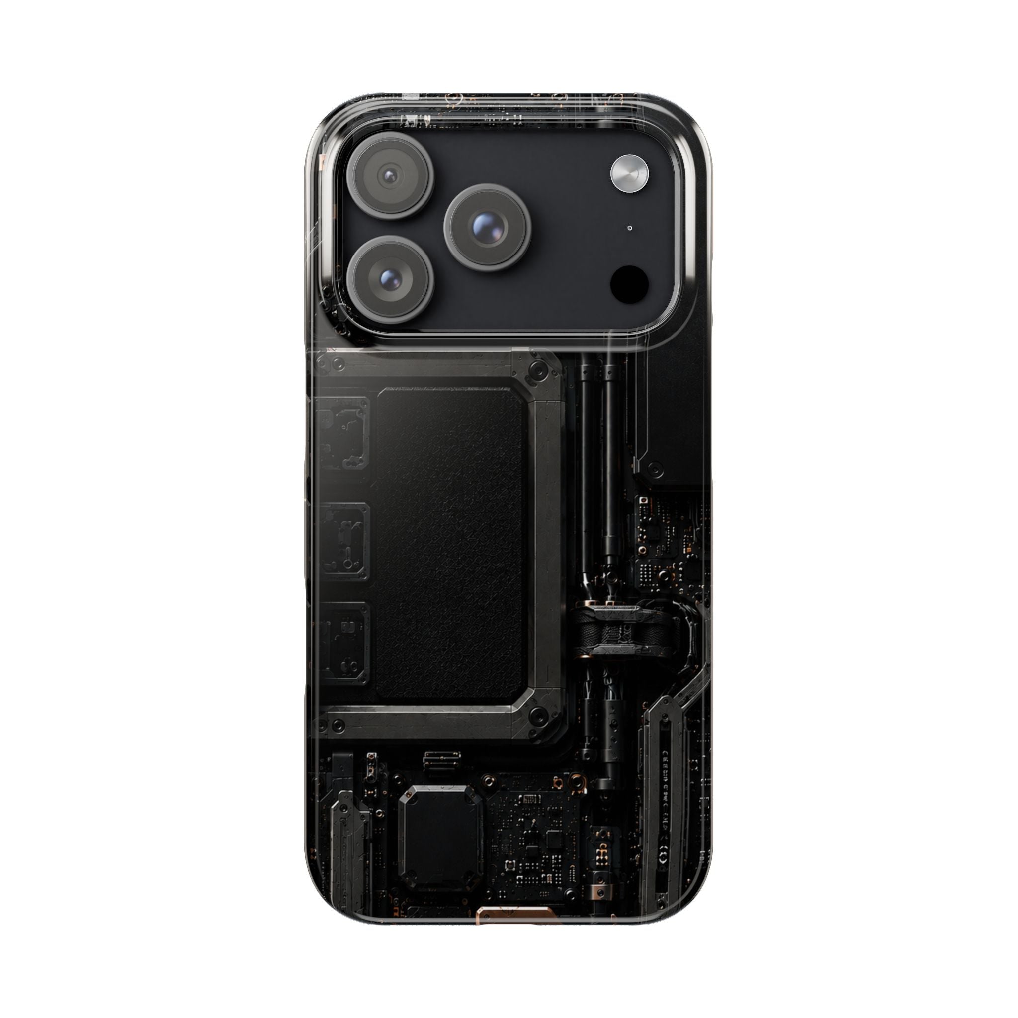 Slim Phone Case — Black Circuit Tech Design