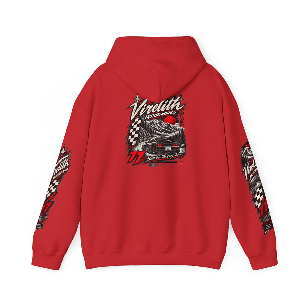 Virelith Motorsports Checkered Flag Hoodie | Racing Graphic Sweatshirt