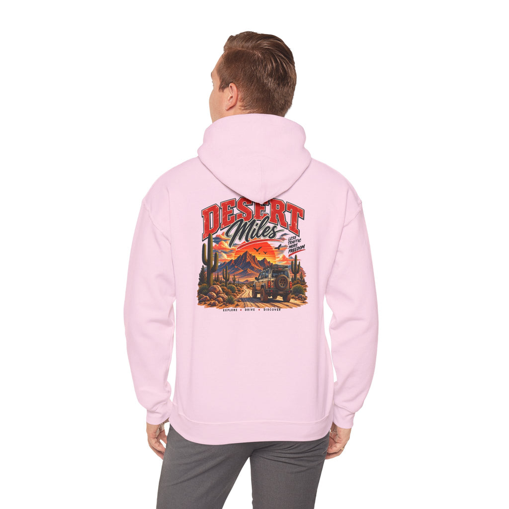Desert Camp Graphic Hoodie – 'Desert' Sunset Cactus Pullover