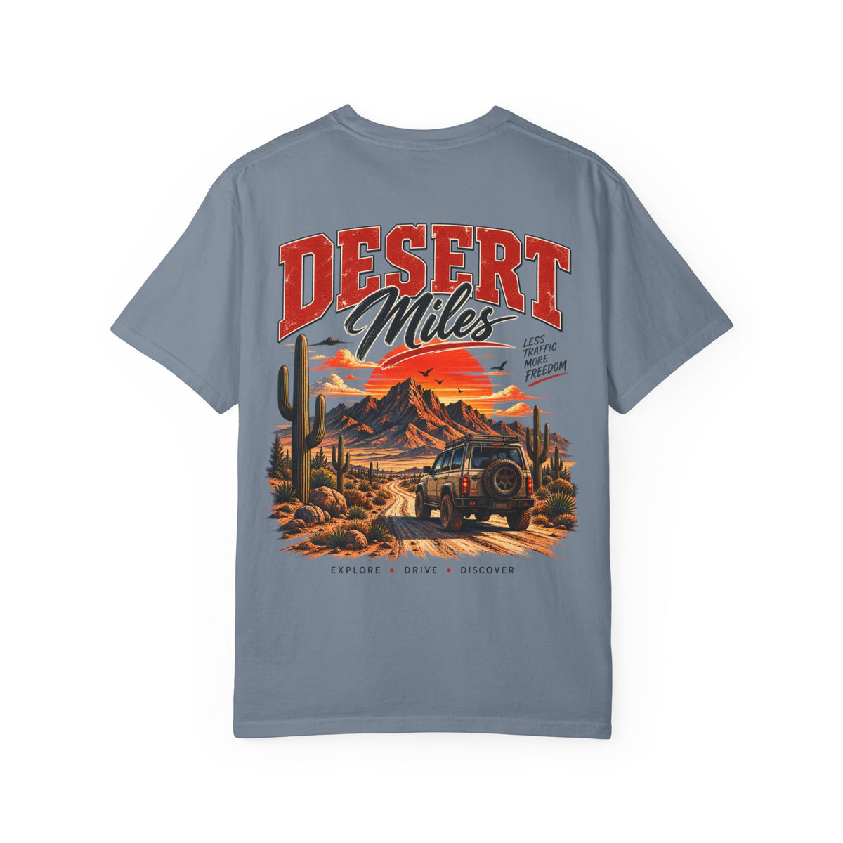 Desert Miles T-Shirt — Vintage Off-Road Scenic Graphic Tee