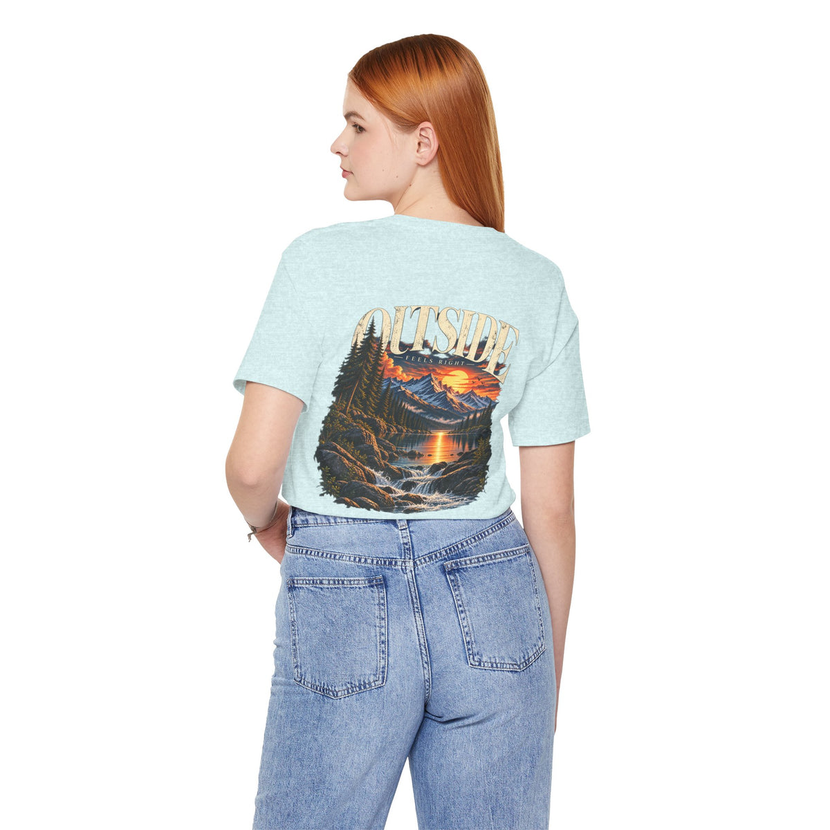 Outdoor Vibes Tee — Mountain Sunset Graphic T-Shirt