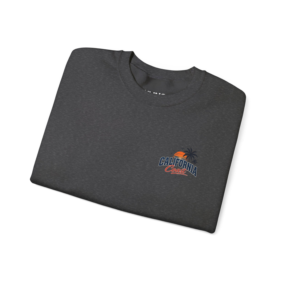California Coast Crewneck Sweatshirt — Retro Palm Tree Graphic