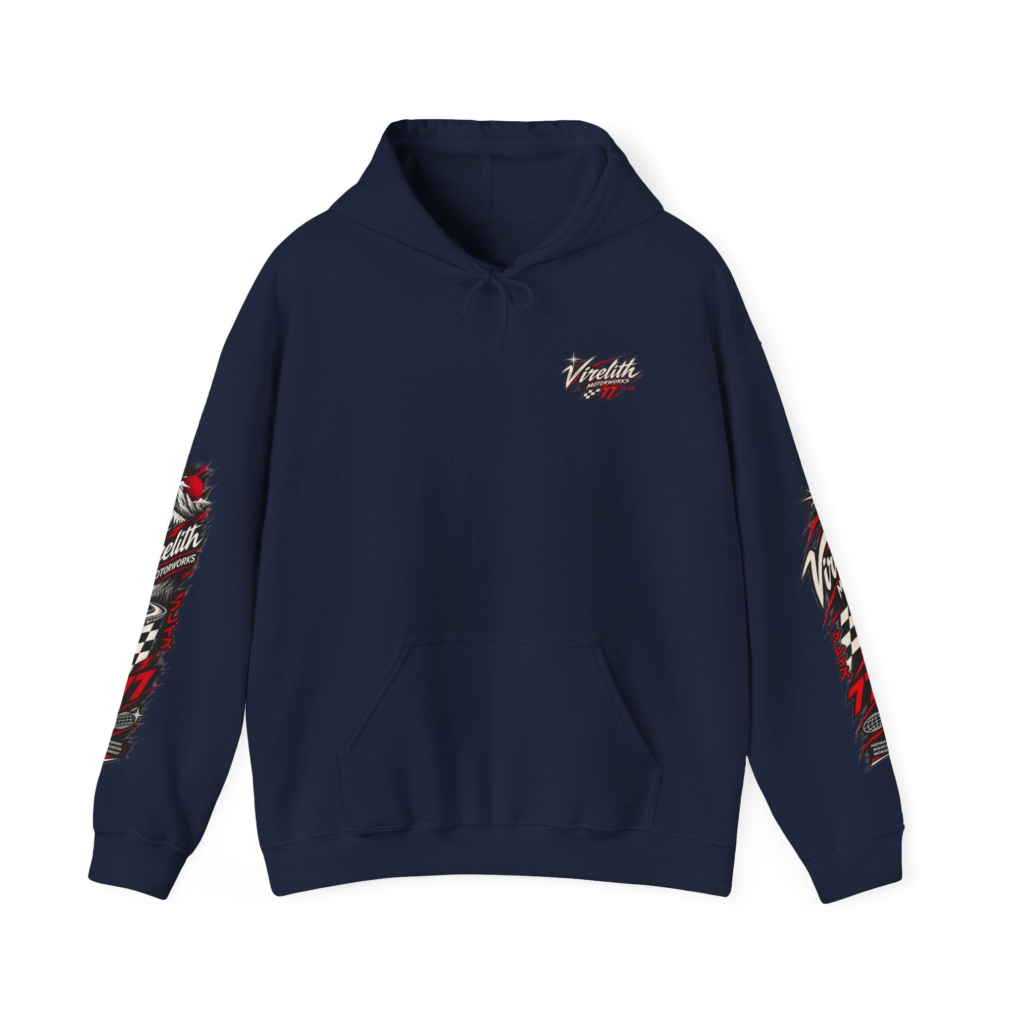 Virelith Motorsports Checkered Flag Hoodie | Racing Graphic Sweatshirt