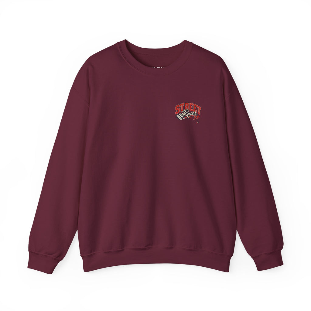 Street Racer Crewneck Sweatshirt — Vintage Car Racing Graphic
