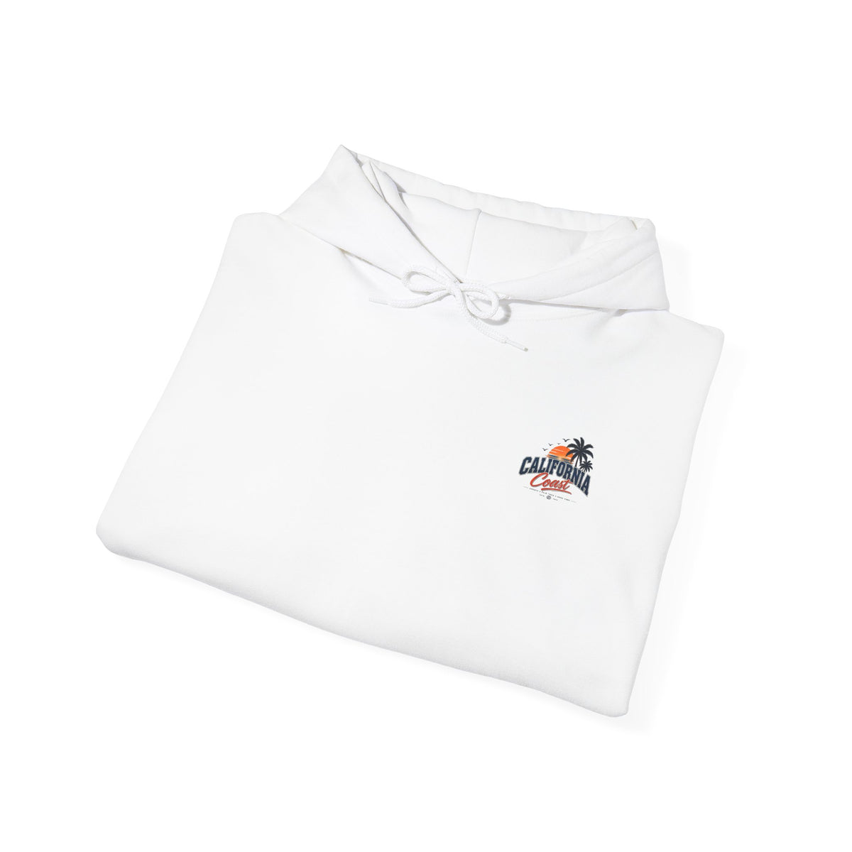 California Coast Hoodie — Vintage Car Sunset Palm Beach Graphic