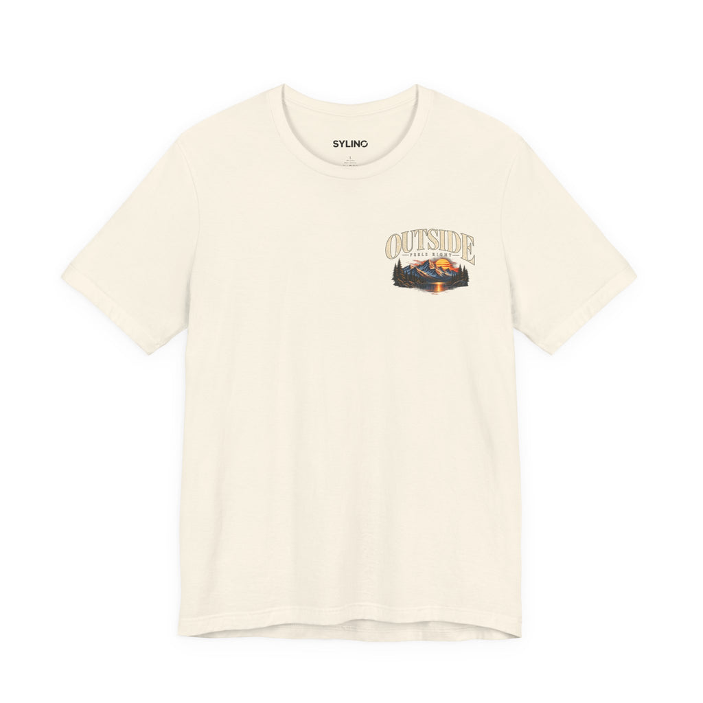 Outdoor Vibes Tee — Mountain Sunset Graphic T-Shirt