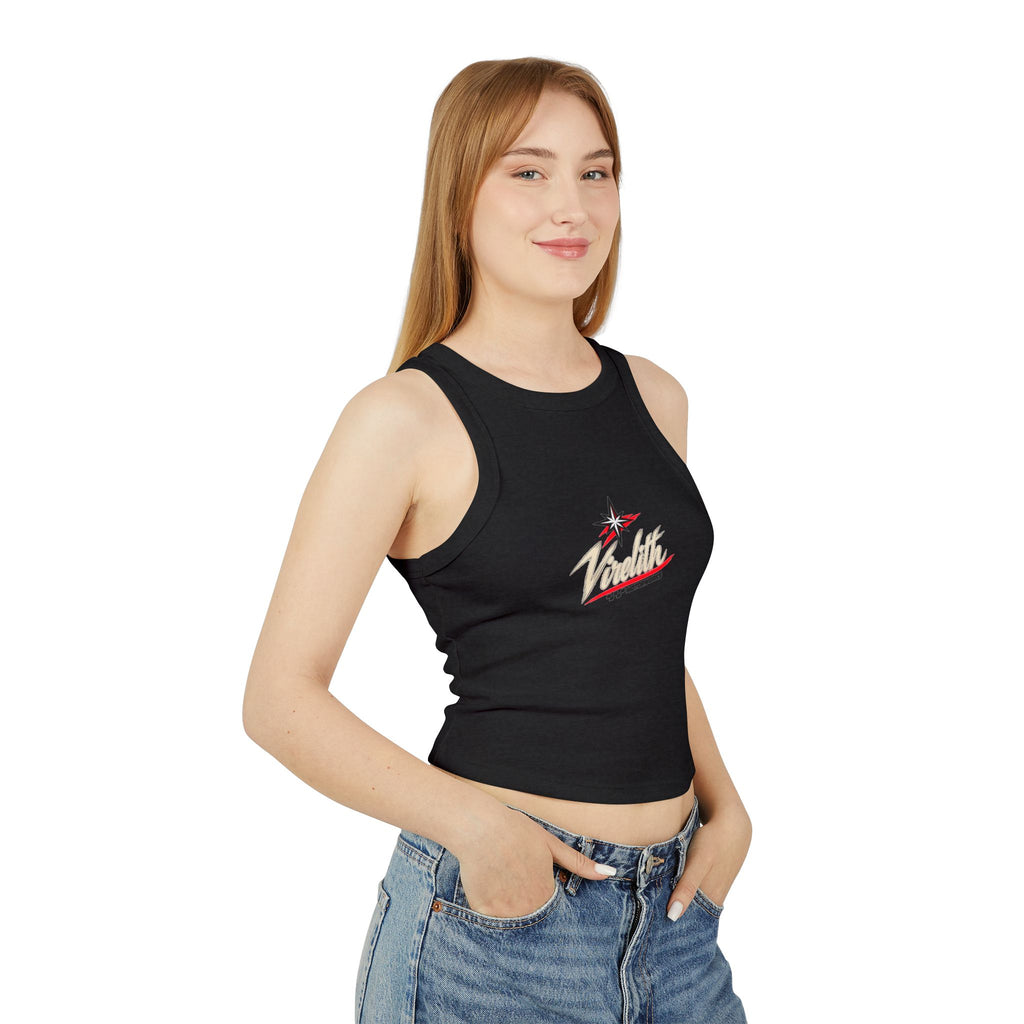 Racer Tank Top — Vintage Speed Virelith Graphic (Front Logo & Back Racing Car)