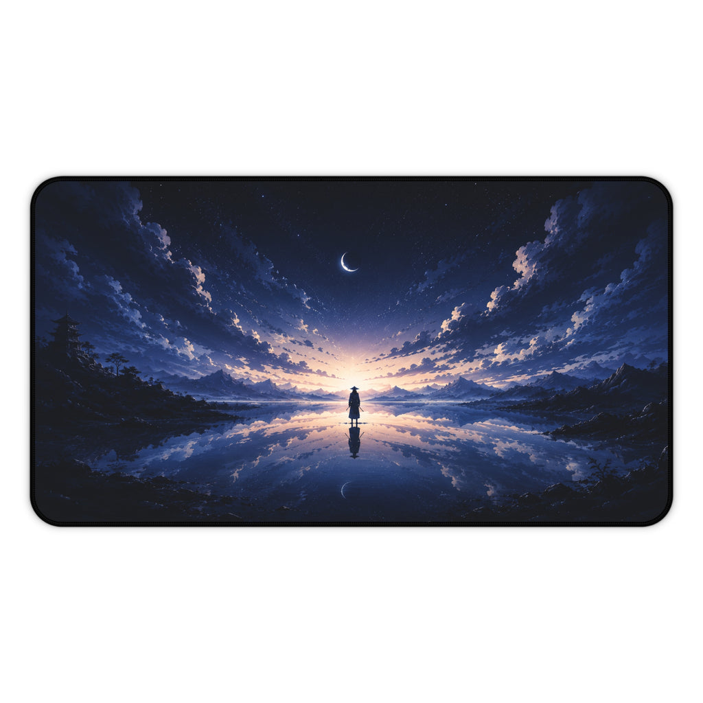 Mystic Moonlit Horizon Desk Mat — Night Sky Gaming & Office Mouse Pad