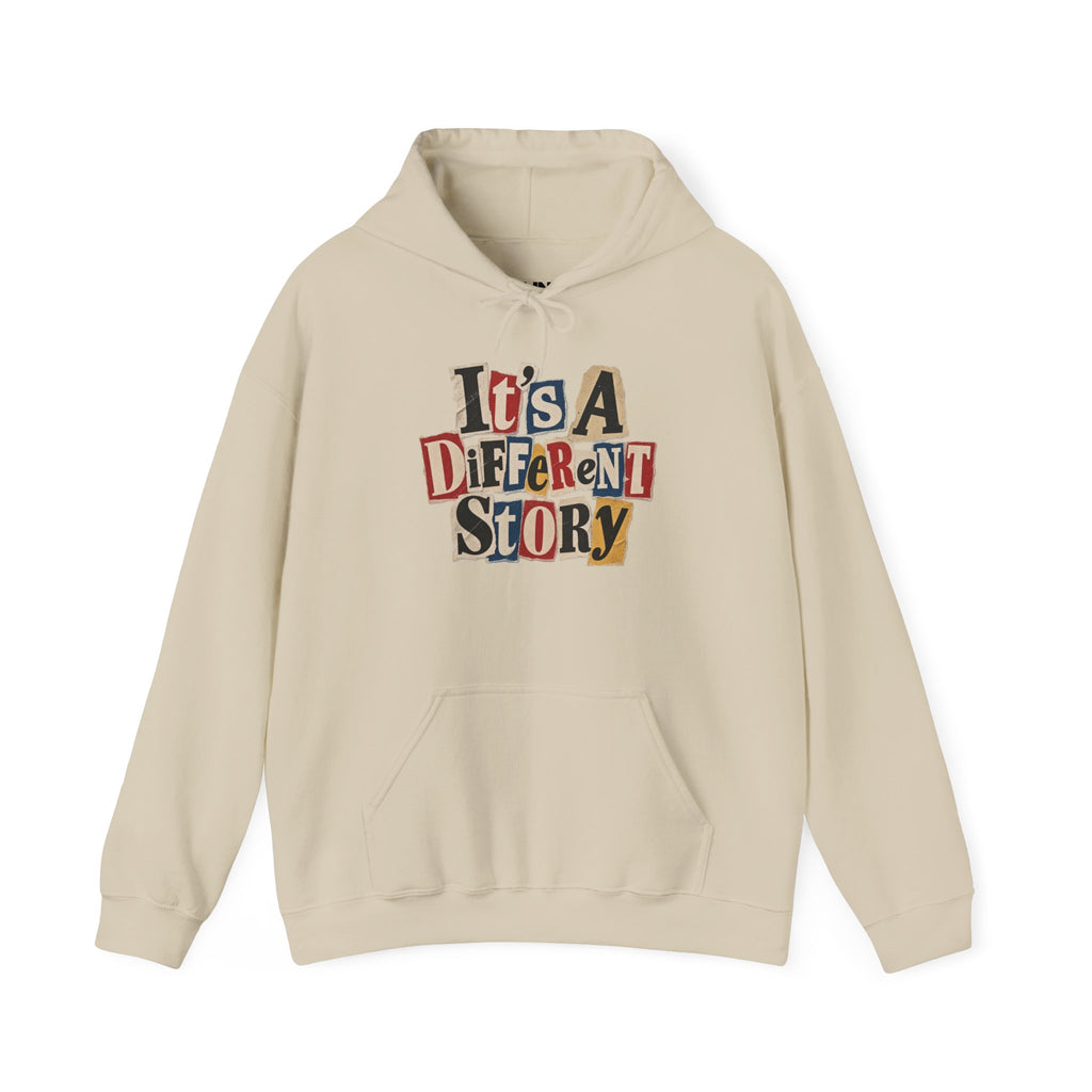 It's A Different Story Hoodie – Retro Ransom-Style Graphic Pullover