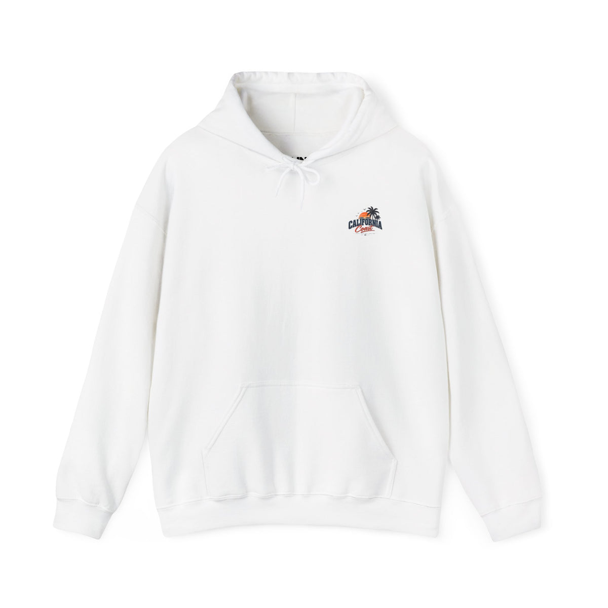 California Coast Hoodie — Vintage Car Sunset Palm Beach Graphic