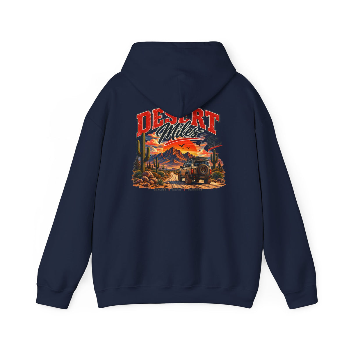 Desert Camp Graphic Hoodie – 'Desert' Sunset Cactus Pullover