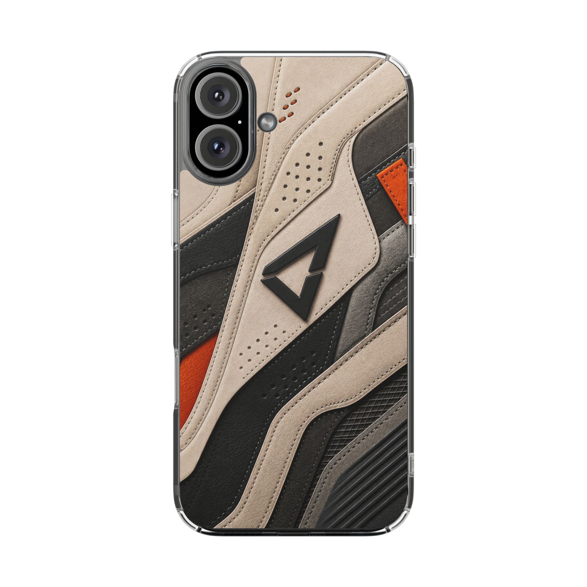 Clear Magnetic Impact Phone Case — Athletic Sneaker Texture Design