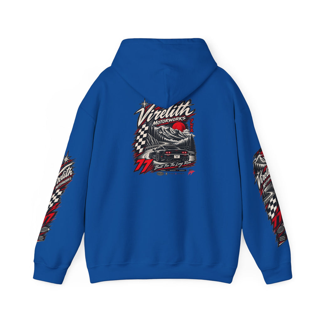 Virelith Motorsports Checkered Flag Hoodie | Racing Graphic Sweatshirt