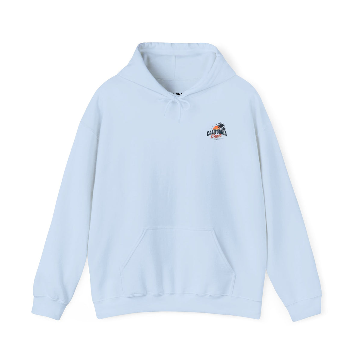California Coast Hoodie — Vintage Car Sunset Palm Beach Graphic