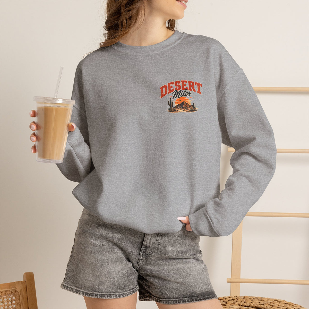 Desert Vibes Crewneck Sweatshirt — 'Desert Mama' Graphic