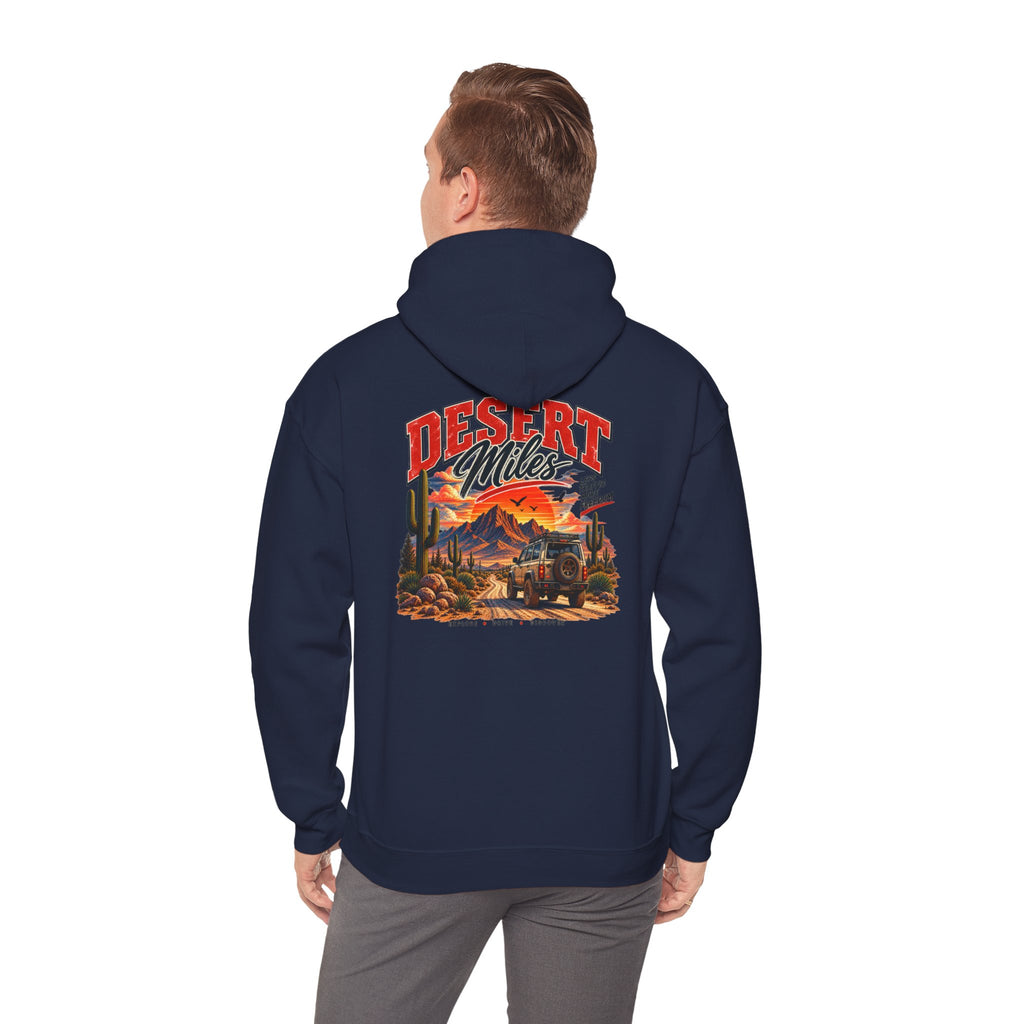 Desert Camp Graphic Hoodie – 'Desert' Sunset Cactus Pullover