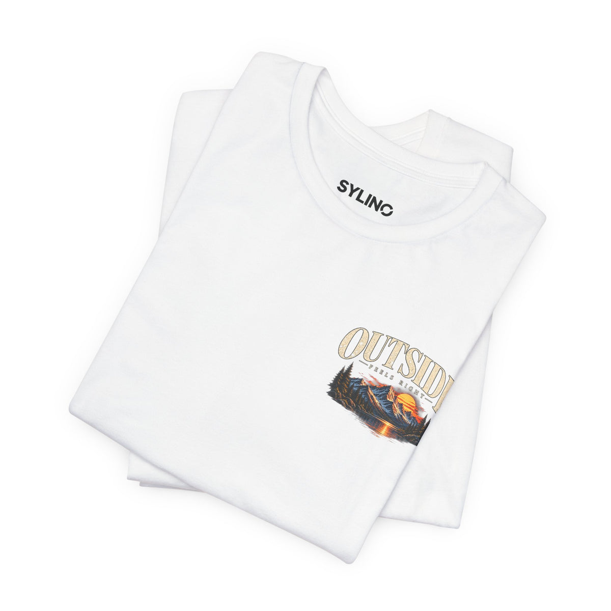 Outdoor Vibes Tee — Mountain Sunset Graphic T-Shirt