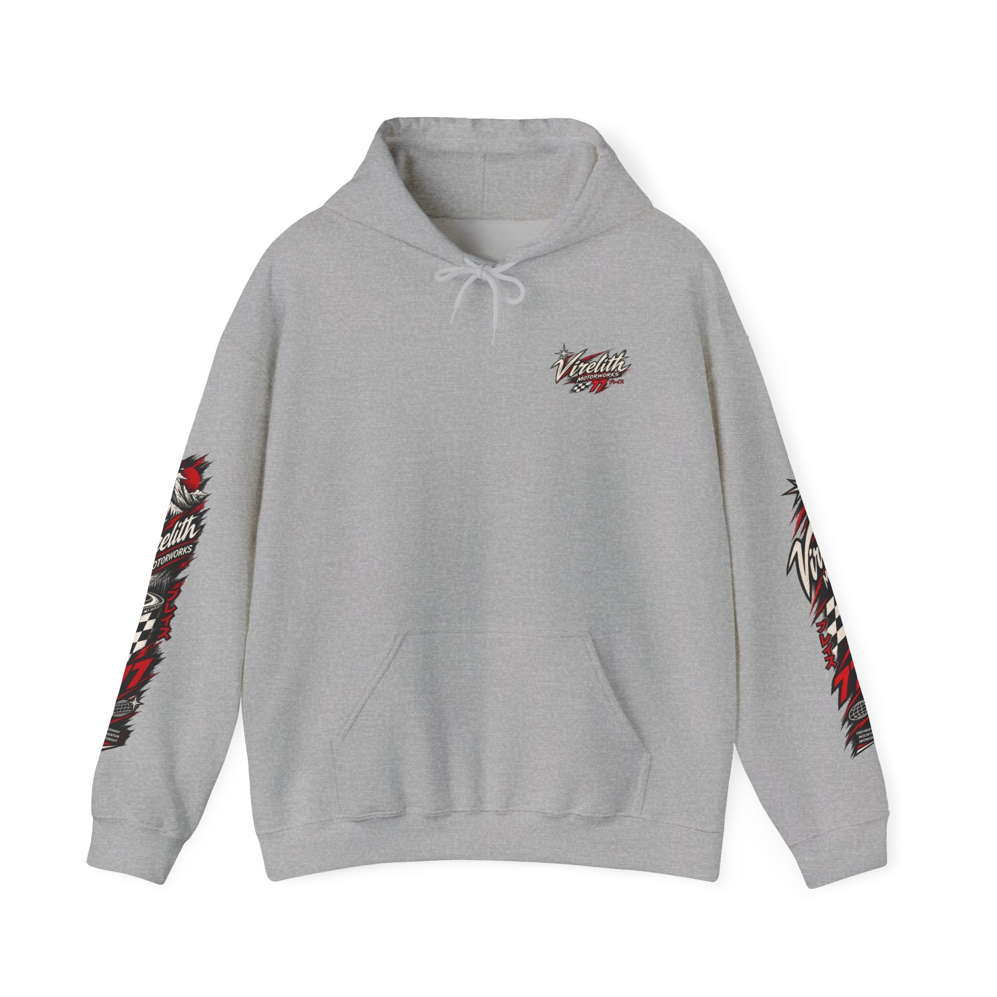 Virelith Motorsports Checkered Flag Hoodie | Racing Graphic Sweatshirt