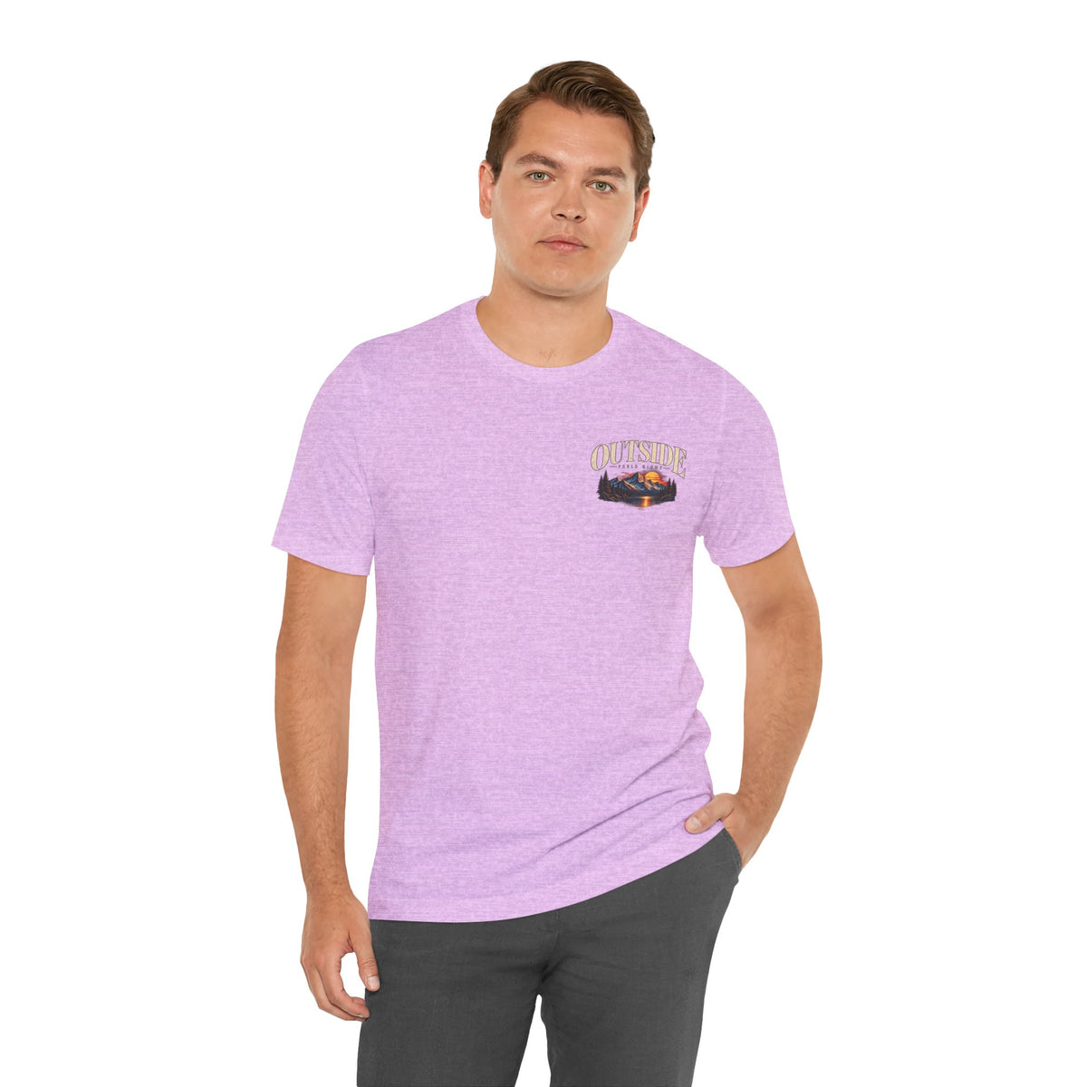 Outdoor Vibes Tee — Mountain Sunset Graphic T-Shirt