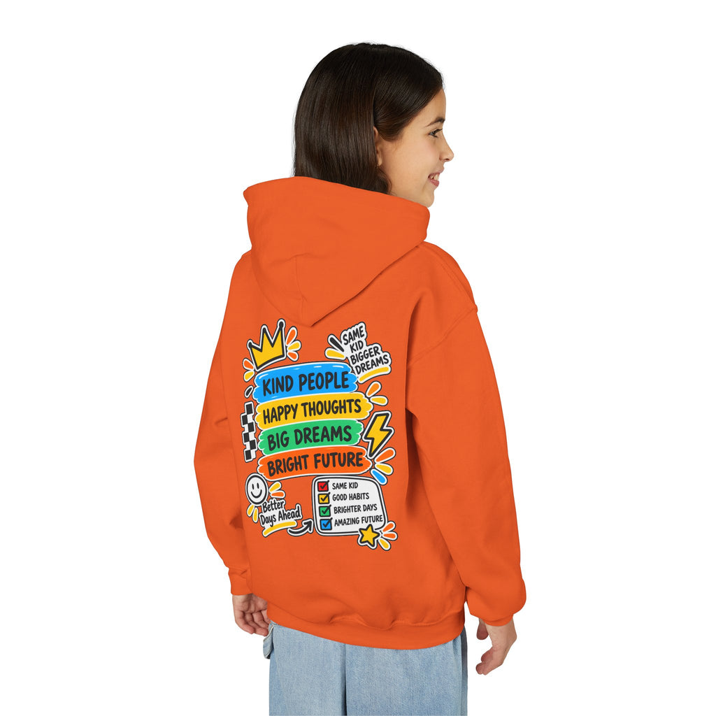Youth Hoodie - "Good Vibes Always" Colorful Positive Graphic