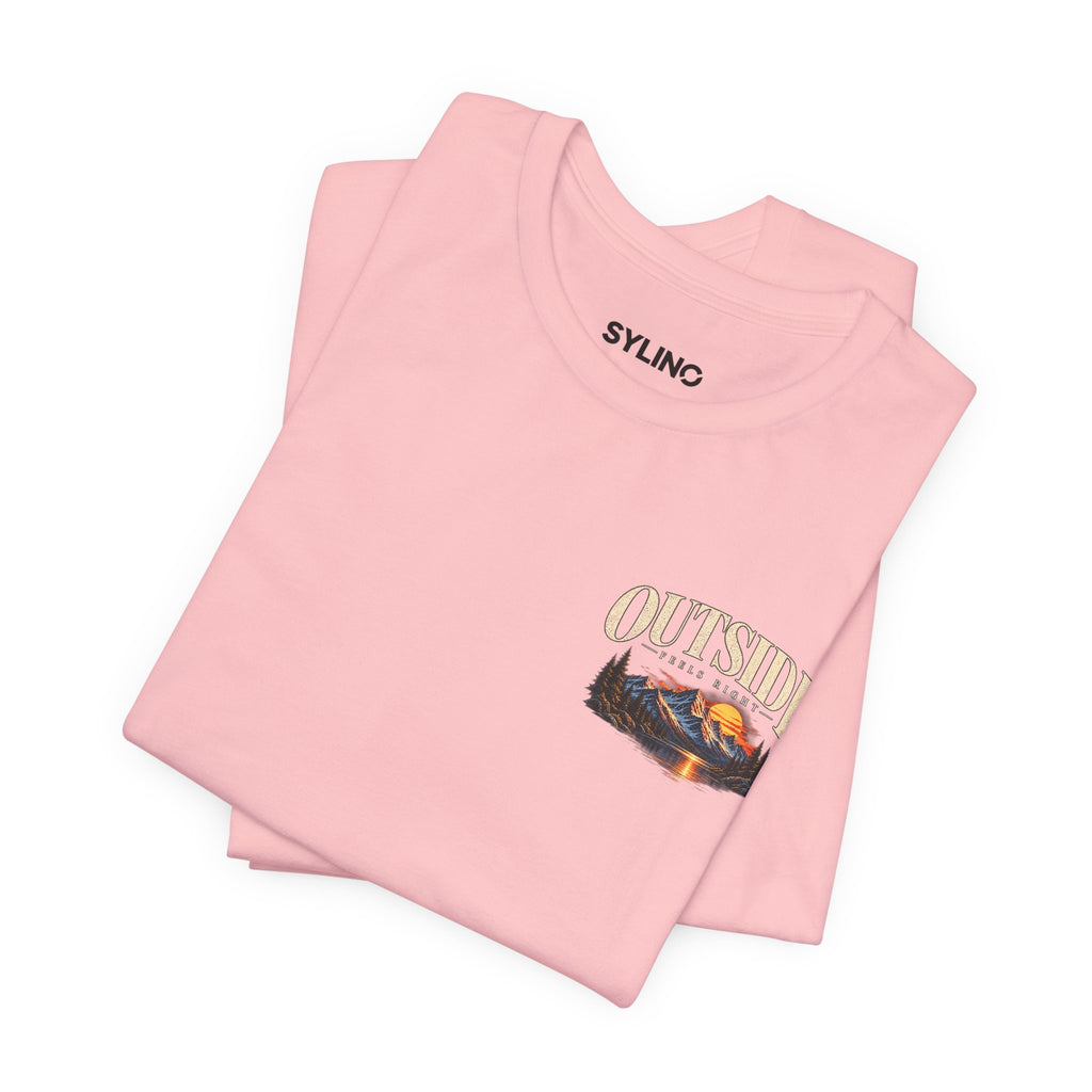 Outdoor Vibes Tee — Mountain Sunset Graphic T-Shirt