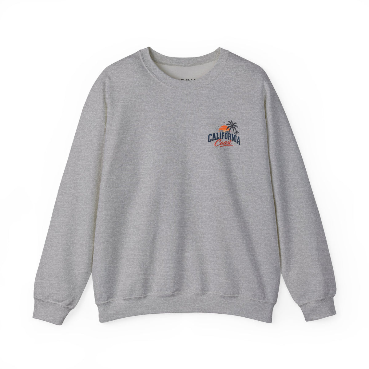 California Coast Crewneck Sweatshirt — Retro Palm Tree Graphic