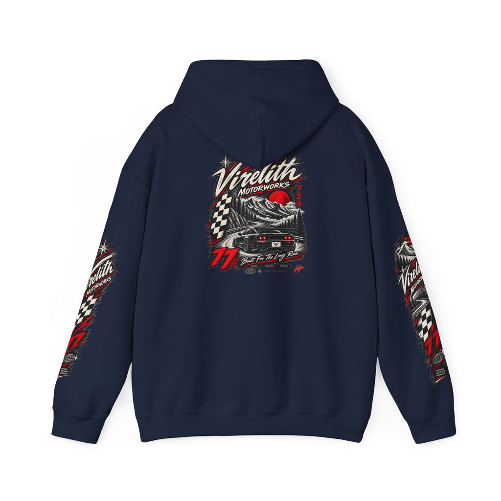 Virelith Motorsports Checkered Flag Hoodie | Racing Graphic Sweatshirt