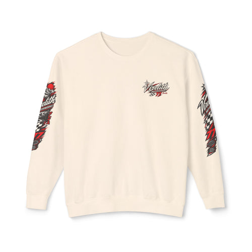 Motorworks Racing Crewneck Sweatshirt | Vintage Sleeve Graphic