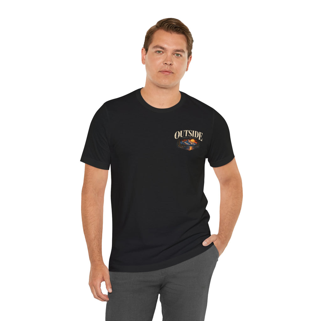 Outdoor Vibes Tee — Mountain Sunset Graphic T-Shirt